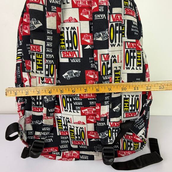 Vans Old Skool III Backpack Red Black White 18 inch Dual Strap Computer Bag - Picture 6 of 16